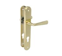 Amig - Jeu de poignées de porte en laiton - Modèle 252PB85-250X40 LAITONNÉ - Dimensions : 250 X 40 mm - Carré de 8 mm - Résistant à la corrosion - Visserie incluse - Finition : Laiton verni