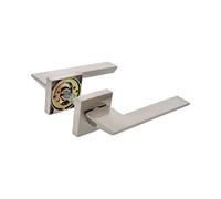 Amig - Jeu de poignées de porte | Mod. ZAHORA | 52 x 146 mm | Avec bec verseur | Design élégant et simple | Poignée ergonomique | Zamak argenté mat