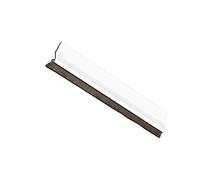 Amig - Joint de porte pour les portes d'entrée ou de passage | Joint adhésif à superposer | Brosse en poils | Lame de plastique entre les brosses | 82 cm | Blanc | Aluminium