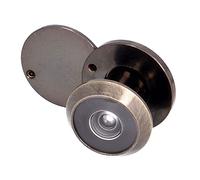 Amig - Judas de porte avec objectif super angle - Judas panoramique pour porte d’entrée - Vision élargie et design discret - Ø 14 mm - Laiton - Finition nickelée