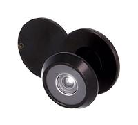 Amig - Judas de porte | Objectif super angle | pour portes d'entrée intérieures et extérieures | Couleur noir mat | Acier | Dimensions : diamètre 14 mm | Épaisseur de porte 15-25 mm