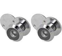 Amig - Judas Porte Chromé Brillant | Roulement Douche, Verrou Sécurité, Charnière Cuir | Poignée Carré 8mm | Cale Plastique, Console Étagère, Support Verre, Pied Meuble, 15-25mm