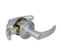 Amig - Juego de Manillas con Picaporte para Puertas | Manija con Cerradura de Llave Exterior | Ideal para Hoteles | Diseño Elegante y Sencillo | Acero | Cromado Mate | Picaporte de Entrada 60/70 mm