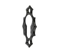 Amig - Keyhole | Vertical Et Martelé | 60 x 34 x 3,5 mm | Avec Trou Pour Serrures Europrofile | Idéal Pour Fixer Sur Des Tiroirs, Armoires, Malles Et Portes De Meubles | Acier Noir