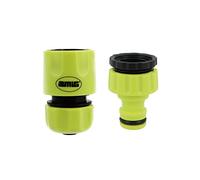 Amig - Kit De Connecteur De Tuyau | 2 Composants | Raccord Rapide 1/2" Et Adaptateur Réducteur Pour Robinet 1/2" | Accessoires Idéaux Pour Le Jardinage | Plastique ABS | Vert Pistache
