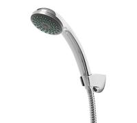 Amig - Kit de douche Mod.LEA | Comprend 1 pommeau de douche anticalcaire + 1 support fixe + 1 tuyau en acier inoxydable de 1,7 m