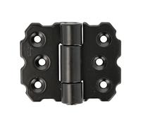 Amig - Livre et Charnière Fixe | 55 x 70 x 3 mm | Sans Garniture | Style Classique et Simple | Idéal Pour La Fixation De Volets et De Portes De Placard | Acier Noir