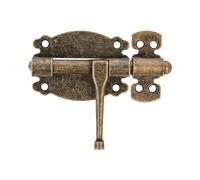 Amig - Loquete Superposé pour Portes et Meubles Mod. 484 | Verrou de Sécurité pour Fermeture Horizontale | Matériau Acier avec Axe en Zamak | 80 mm | Style Rustique | Inclut la Quincaillerie | Cuir