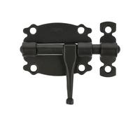 Amig - Loquete Superposé pour Portes et Meubles Mod. 484 | Verrou de Sécurité pour Fermeture Horizontale | Matériau Acier avec Axe en Zamak | 60 mm | Style Rustique | Inclut la Quincaillerie | Noir