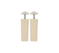Amig - Lot de 2 butées pour Volets roulants en Plastique Ivoire | Amortisseur avec vis M5 Anti-Rouille et rondelle extérieure | Résistantes aux intempéries | Longueur : 60 mm