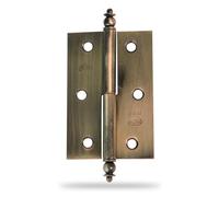 Amig - Lot de 2 Charnières pour meubles - Ouverture main Gauche - Acier Cuir - 60 x 41 x 1,2 mm - Démontable, Bord Carré et Sans Finition
