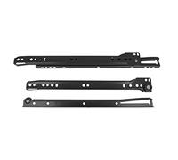 Amig - Lot de 2 Glissières Métalliques pour Tiroirs à Roulettes, 18 kg Charge Max | Installation Facile pour Meubles Maison et Bureau | Durable, Noir, 600 x 37 mm, Acier Allié