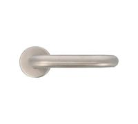 Amig - Lot de 2 Poignées de Porte en Acier Inoxydable Mat | Design Ligne Simple pour Portes Étroites | Durable et Résistant à l'Oxydation | Installation Facile, Rosace de 65x31mm, Carré de 8mm