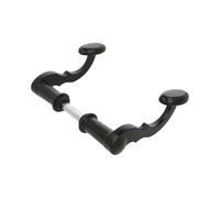 Amig - Lot de 2 poignées décoratives pour gouttières, clôtures ou portes de jardin Mod.101SP | Rosace Ø19 mm | Poignée 110 mm | Carré 8 mm | Type fer forgé | Zamak finition noire