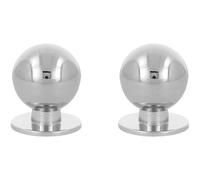 Amig - Lot de 2 Poignées pour meubles - Ø22 mm - Couleur Argentée -En Zamak - Pour tiroirs et armoires de cuisine et de salle de bain avec un style moderne décoratif et un usage confortable - Mod. 815