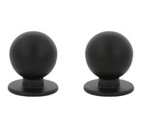 Amig - Lot de 2 Poignées pour meubles - Ø22 mm - Couleur Noir Mat -En Zamak - Pour tiroirs et armoires de cuisine et de salle de bain avec un style moderne décoratif et un usage confortable - Mod. 815