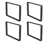 Amig - Lot de 4 Équerres Rectangulaires pour Étagères Industrielles - 211 x 311 x 30 mm - Acier Noir Mat - Support Murale pour Étagère - Design Fonctionnel et Résistant - Idéal pour Étagères Murales