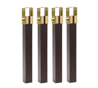 Amig - Lot de 4 Pieds pour Sommier - Carrés en Acier - Couleur Noire - Haute Résistance - Pieds de Lit Fixes sans roulettes - 270 x 30 x 30 mm