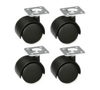 AMIG - Lot de 4 roulettes 1500 - Ø35 mm - Nylon - Noir