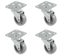 AMIG - Lot de 4 roulettes 2500 - Ø50 mm - Nylon - Gris