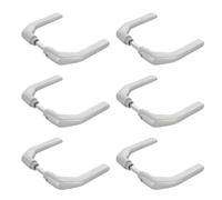 Amig - Lot de 6 jeux de Poignées sans rosace en aluminium finition argentée mate - 130 x 61 mm - Mod. 2113 - Carré de 8 mm - Pour portes de 35 à 65 mm