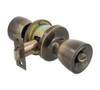 Amig Mod. 602 - Ensemble de boutons | Laiton Cuir | 18,5x 8 cm | Avec loquet | Fonction privée | Dispositif d'urgence extérieur et serrure intérieure | Porte 35-45mm