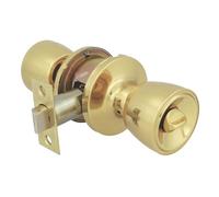 Amig Mod. 602 - Ensemble de boutons | Laiton Poli | 18,5x 8 cm | Avec loquet | Fonction privée | Dispositif d'urgence extérieur et serrure intérieure | Porte 35-45mm