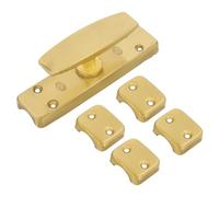 Amig - modèle 19 Verrou en applique pour fenêtres - doré - Fermeture de sécurité en laiton avec poignée, comprend un support central + 4 supports latéraux, dimensions : 126 x 32 mm, Doré