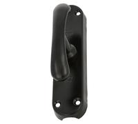 Amig - Morceau de surmonter noir pour fenêtres | Fermeture de sécurité en acier avec poignée | Comprend 5 supports | Dimensions : 150 x 38 mm