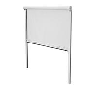 Amig - Moustiquaire enroulable pour fenêtres | Aluminium blanc et maille en fibre de verre grise | Installation facile | Protection contre les insectes | 120 x 120 cm | Durable et respirant
