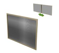 Amig - Moustiquaire Extensible pour Fenêtre - 100 x 70 cm - Cadre en Aluminium Bronze - Maille en Fibre de Verre Grise - Ajustable - Installation sans Outils - Mod. ME01