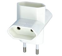 Amig - Multiprise Adaptateur Mural 3 Prises - Adaptateur électrique avec Prises Schuko - Connexion Pratique pour appareils domestiques - 16 A / 250 V - Polycarbonate - Finition Blanche