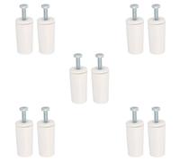Amig - Pack de 10 Butées pour Volets Roulants | Amortisseur avec Vis M5 Antirouille et Rondelle Extérieure | Résistant aux Intempéries | Longueur : 40 mm | Blanc