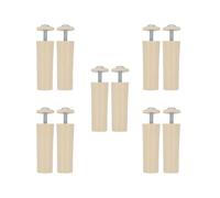 Amig - Pack de 10 Butées pour Volets Roulants | Amortisseur avec Vis M5 Antirouille et Rondelle Extérieure | Résistant aux Intempéries | Longueur : 60 mm | Couleur Ivoire