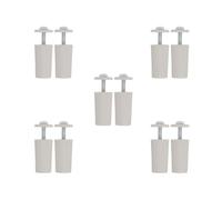 Amig - Pack de 10 Butées pour Volets Roulants | Amortisseur avec Vis M5 Antirouille et Rondelle Extérieure | Résistant aux Intempéries | Longueur : 40 mm | Gris