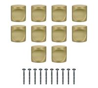 Amig - Pack de 10 Poignées pour meubles - Ø20 mm - Couleur doré brossé -En zamak - Tiradores pour tiroirs et armoires de cuisine et de salle de bain au style moderne décoratif - Mod. 816