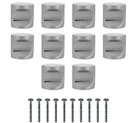 Amig - Pack de 10 Poignées pour meubles - Ø20 mm - Couleur Nickel Brossé -En Zamak - Pour meubles de cuisine et de salle de bain - Mod. 816
