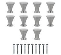 Amig - Pack de 10 Poignées pour meubles - Ø20 mm - Couleur Nickel Brossé -En Zamak - Tirants pour tiroirs et armoires de cuisine et de salle de bain au style moderne - Mod. 818