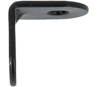 Amig - Pack de 100 cornières de renfort métalliques | 20 x 16 x 1,5 mm | Bord carré | Conçu en forme de L | Pour fixer des meubles en bois ou placer des étagères et des étagères | Acier noir