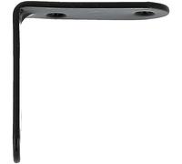 Amig - Pack de 100 cornières de renfort métalliques | 50x19x2mm | Bord carré | Conçu en forme de L | Pour fixer des meubles en bois ou placer des étagères et des étagères | Acier noir
