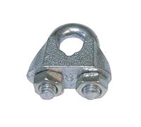 Amig - Pack de 2 attaches de câble type étrier en acier galvanisé Mod.30100 pour accoupler les cordes, les câbles ou les fils métalliques | Convient pour tendre les étendoirs, les bâches ou les