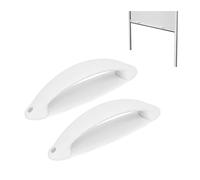 Amig - Pack de 2 Poignées de Moustiquaire - Kit de Poignées en Nylon Blanc - Compatibles avec les Moustiquaires de Porte et de Fenêtre Amig - Remplacement ou Complément - Fixation par Vis - Mod. MR01