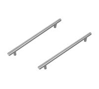 Amig - Pack de 2 Poignées pour meubles - 160 Mm - Couleur Nickel Brossé - Fabriqué en Acier - Pour tiroirs et armoires - Mod. 837