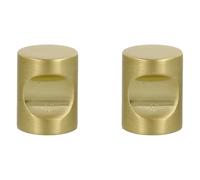 Amig - Pack de 2 Poignées pour meubles - Ø20 mm - Couleur Doré Brossé -En Zamak - Tiradores pour tiroirs et armoires de cuisine et de salle de bain au style moderne - Mod. 817