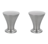 Amig - Pack de 2 Poignées pour meubles - Ø20 Mm - Couleur Nickel Brossé -En Zamak - Tiradores pour tiroirs et armoires de cuisine et de salle de bain au style moderne décoratif et usage - Mod. 818