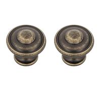 Amig - Pack de 2 Poignées pour meubles - Ø30 mm - Couleur Cuir -En Zamak - Pour meubles de cuisine et de salle de bain - Mod. 809