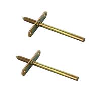 Amig - Pack de 2 Supports Cachés pour Étagères | Acier | Barre Filetée | Bichromaté | Dimensions : 150 mm | Pour Accrocher des Étagères, des Armoires ou des Étagères Flottantes | Inclut la Visserie