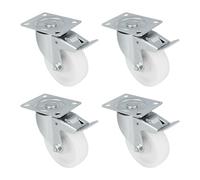 Amig - Pack de 4 Roulettes avec Frein | Ø 100 x 32 mm | Roulettes Pivotantes avec Plaque Métallique | Poids Maximum 200 kg | Pour Déplacer des Meubles Lourds | Roulements à Rouleaux | Noyau en Nylon