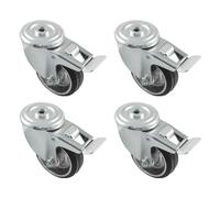 Amig - Pack de 4 Roulettes avec Frein pour Meubles | Ø 80 mm | Roulettes Pivotantes sans Plaque de Montage | Poids Maximum 70 kg | Pour Déplacer des Meubles Lourds | Roulements à Rouleaux