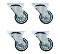 Amig - Pack de 4 Roulettes pour Meubles | Ø 125 mm | Roulettes Pivotantes avec Plaque de Montage | Poids Maximum 120 kg | Pour Déplacer des Meubles Lourds | Roulements à Rouleaux